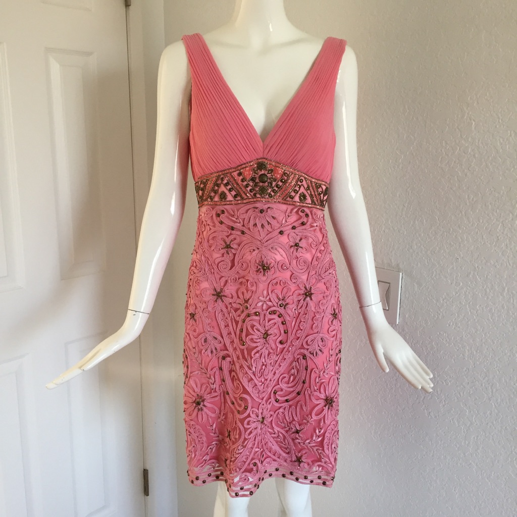 Sue Wang Pink Embroidery Dress
